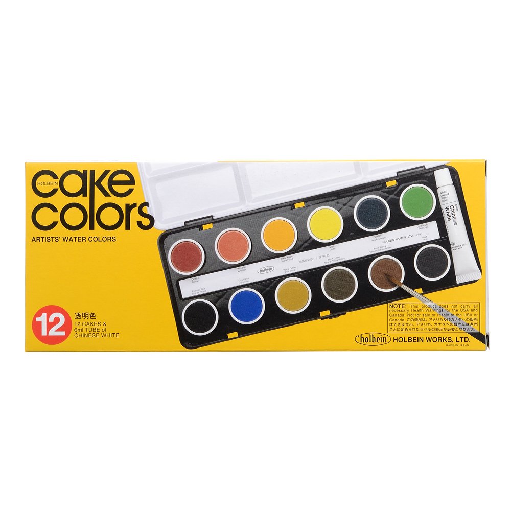 ホルベイン　ケーキカラーC010 固形水彩絵具　透明色12色