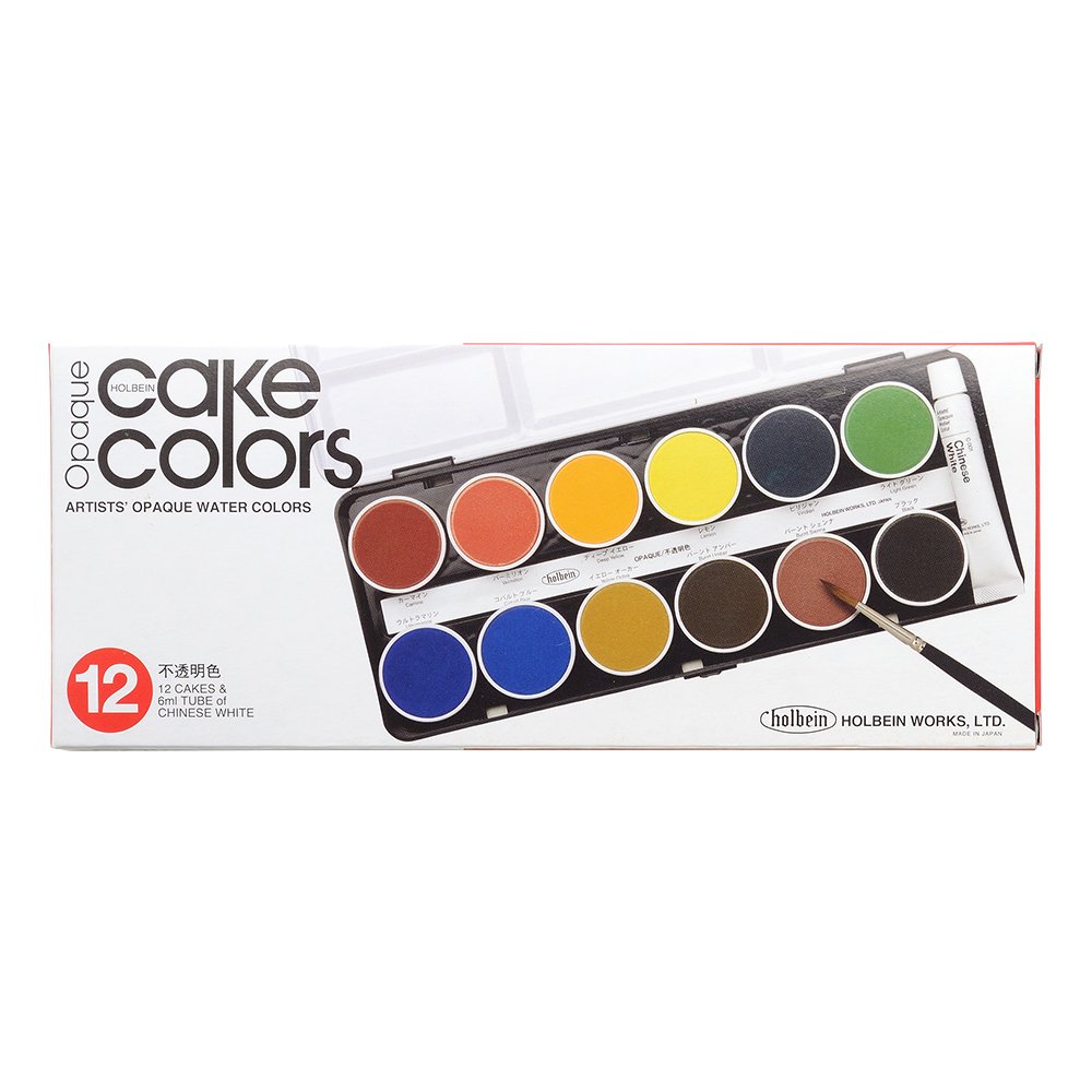 画像1: ホルベイン　ケーキカラー C030 不透明12色セット (1)